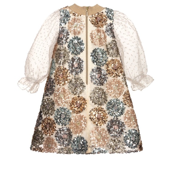 Graci Girls Gold Sequin Dress - Picture 4 of 11